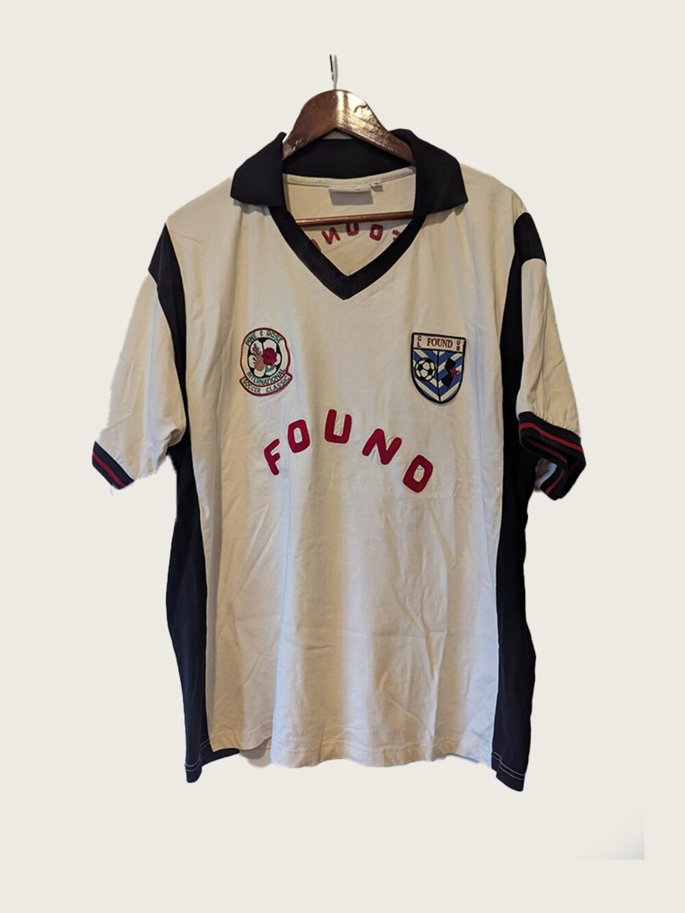 FOUND - White soccer jersey - Sz XL